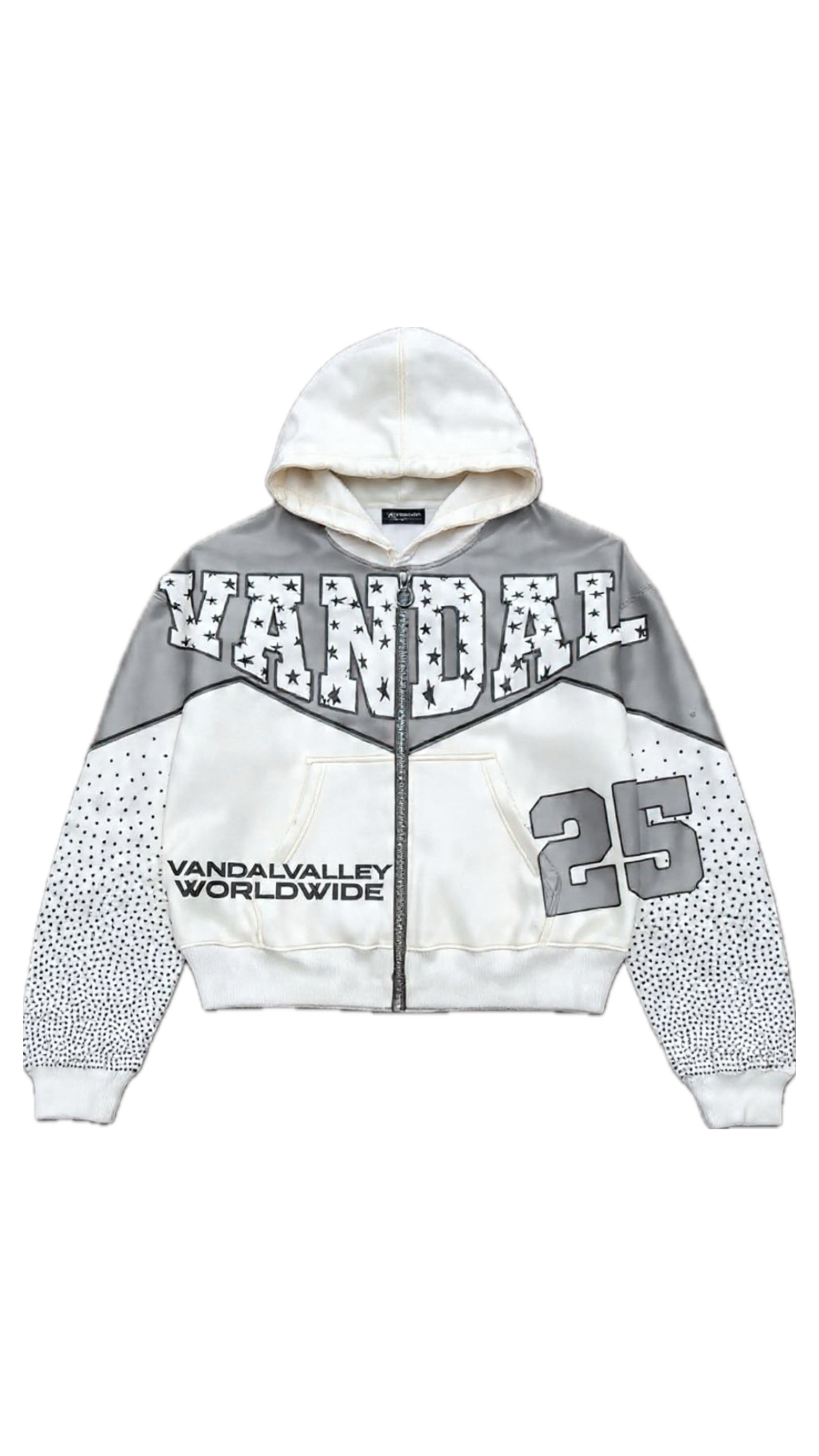 Vandal Worldwide Zip Up Jacket - Grey